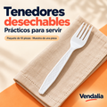 Tenedores desechables · presentación Vendalia · SKU 54194