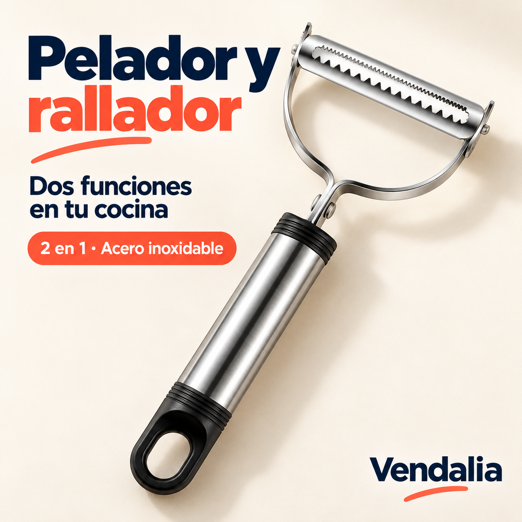 Pelador y rallador · presentación Vendalia · SKU 54240