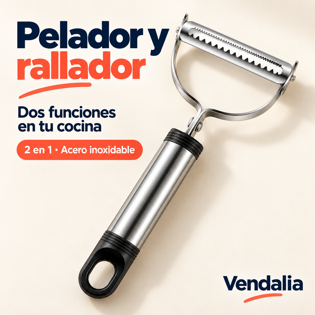 Pelador y rallador · presentación Vendalia · SKU 54240