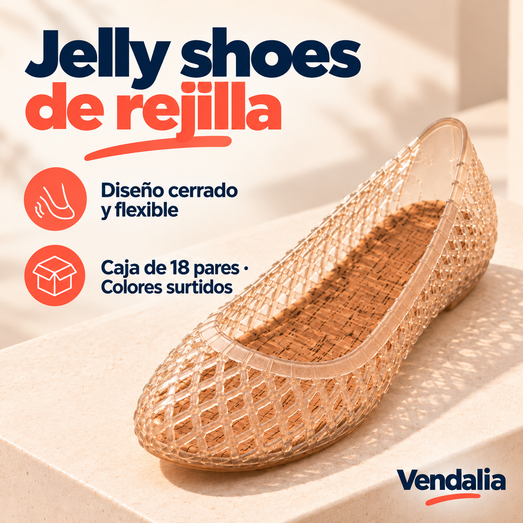 Jelly shoes de rejilla · presentación Vendalia · SKU 54365