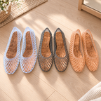 Sandalia Jelly Shoes Renata para Mujer Caja 18 Pares · Caja de 18 pares en ambiente de hogar — Vendalia