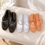 Sandalia Jelly Shoes Regina con Glitter Caja 18 Pares · Caja de 18 pares en ambiente de hogar — Vendalia