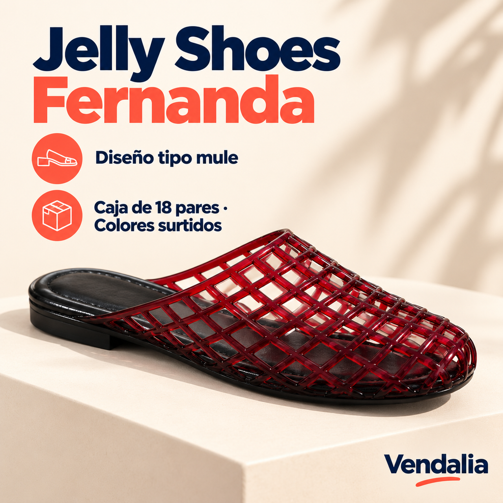 Jelly Shoes Fernanda · presentación Vendalia · SKU 54372