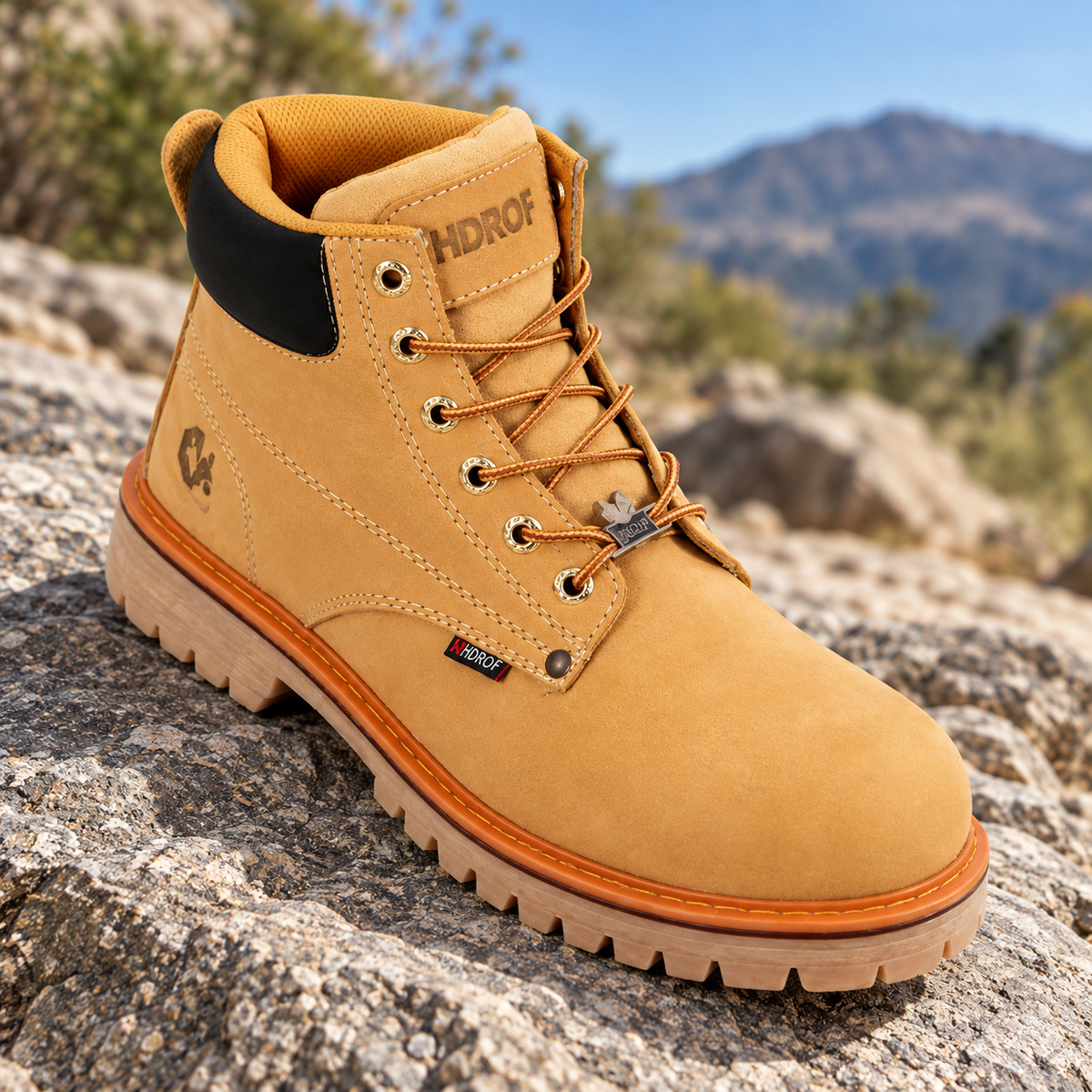Bota de trabajo miel · vista de detalle · SKU 54395
