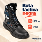 Bota táctica negra · presentación Vendalia · SKU 54400