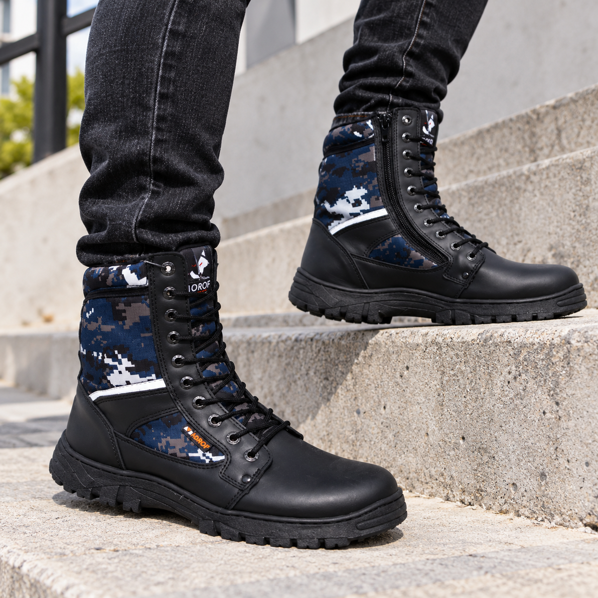 Bota táctica negra · uso real · SKU 54401