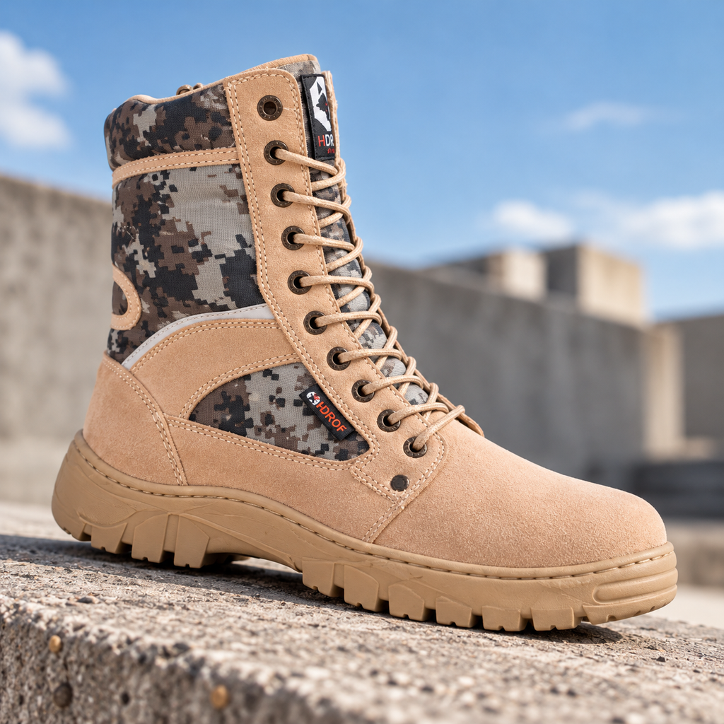 Bota táctica beige · vista de detalle · SKU 54403