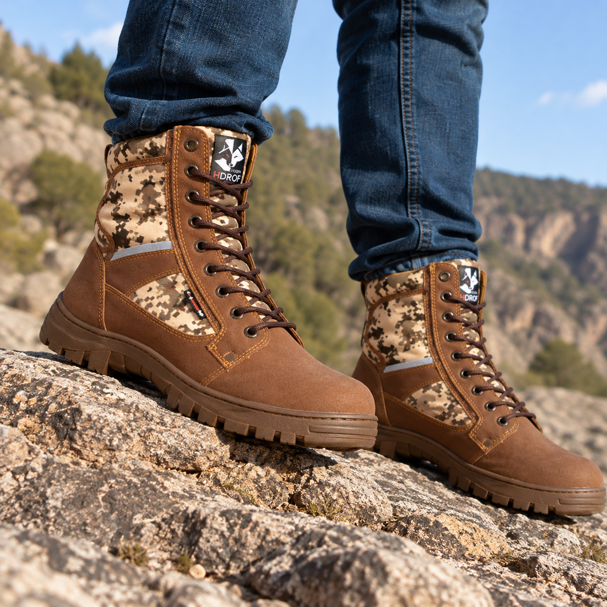 Bota táctica coyote · vista de uso · SKU 54405