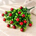Ramillete decorativo con frutas artificiales en ambiente de hogar — Vendalia