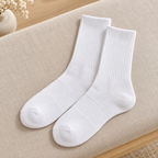 Calcetas unisex con ajuste elástico · Caja de 10 pares — Blanco — SKU 47139