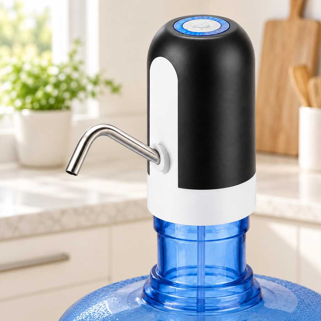 Dispensador eléctrico de agua, ejemplo instalado en garrafón no incluido — Vendalia