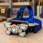 Linterna Frontal LED Recargable en ambiente de hogar — Vendalia