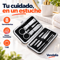 Kit de manicura de 8 herramientas con estuche negro · Vendalia