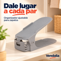 Organizador gris para zapatos de dos niveles — Vendalia