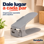 Organizador gris para zapatos de dos niveles — Vendalia