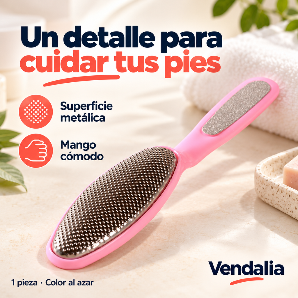 Lima para pies con superficie metálica, venta por pieza y color al azar · Vendalia