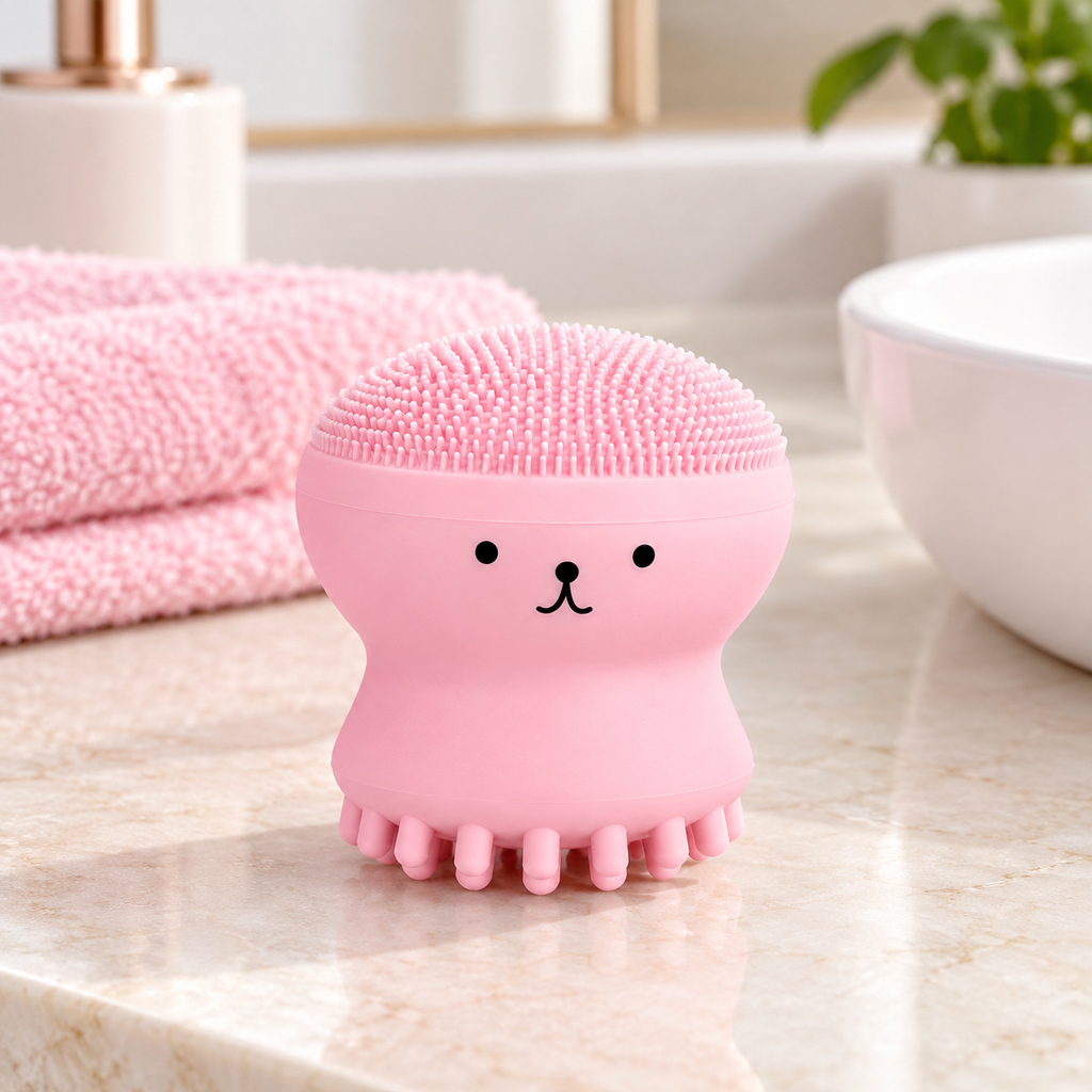 Cepillo Facial de Forma Pulpo en ambiente de hogar — Vendalia