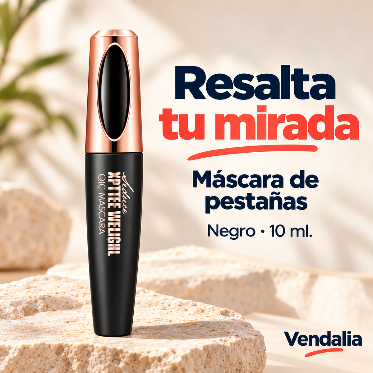 Máscara de pestañas QIC negra 10 ml — portada Vendalia
