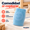Rodillera azul pastel con carita de silicona — portada Vendalia