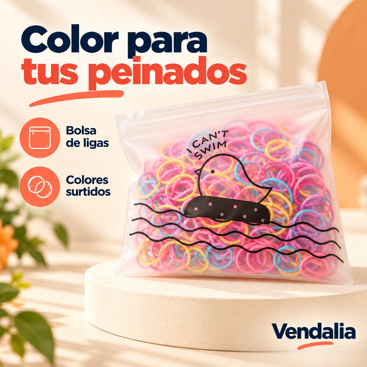 47561 — Presentación principal con Vendalia — Colores surtidos; contenido ilustrativo de una bolsa.