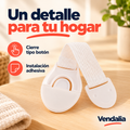 Cinta blanca adhesiva para cajones y puertas con cierre tipo botón · Vendalia