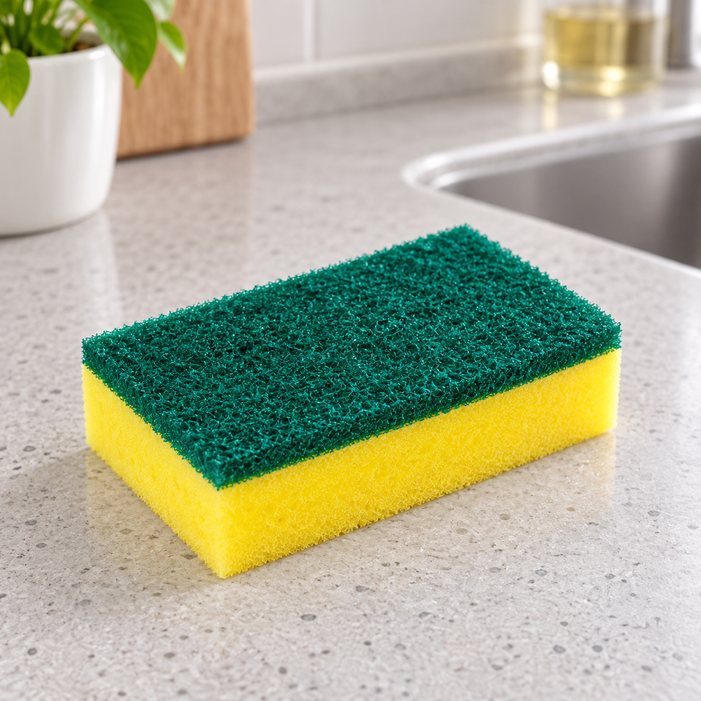 Esponja de Cocina Doble Cara Antigrasa en ambiente de hogar — Vendalia