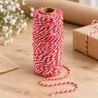 Hilo Bicolor Rojo con Blanco para Manualidades en ambiente de hogar — Vendalia