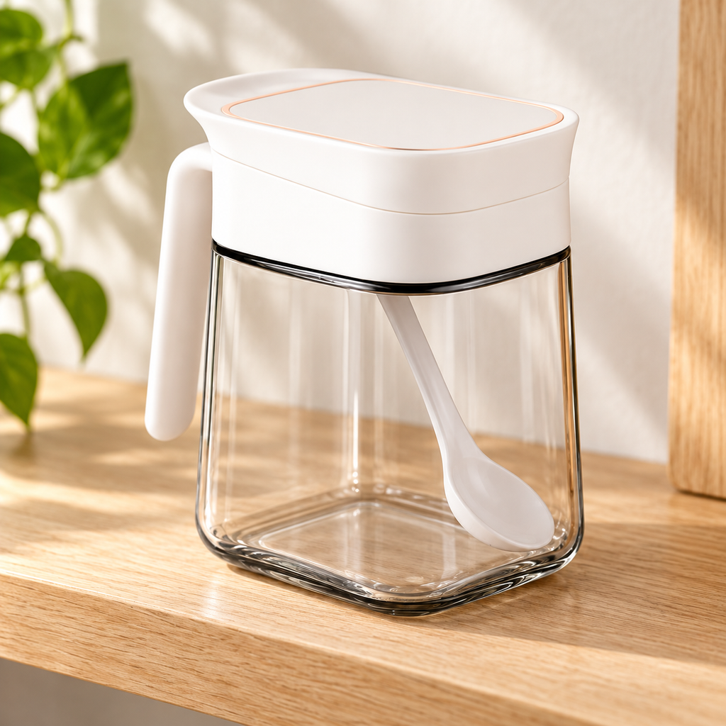Frasco Hermético para Condimentos con Tapa Abatible en ambiente de hogar — Vendalia