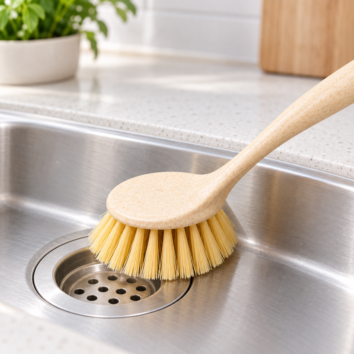 Detalle de Cepillo Multiusos con Mango Largo en ambiente de hogar — Vendalia