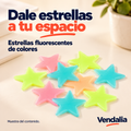 Estrellas fluorescentes de colores surtidos — Vendalia
