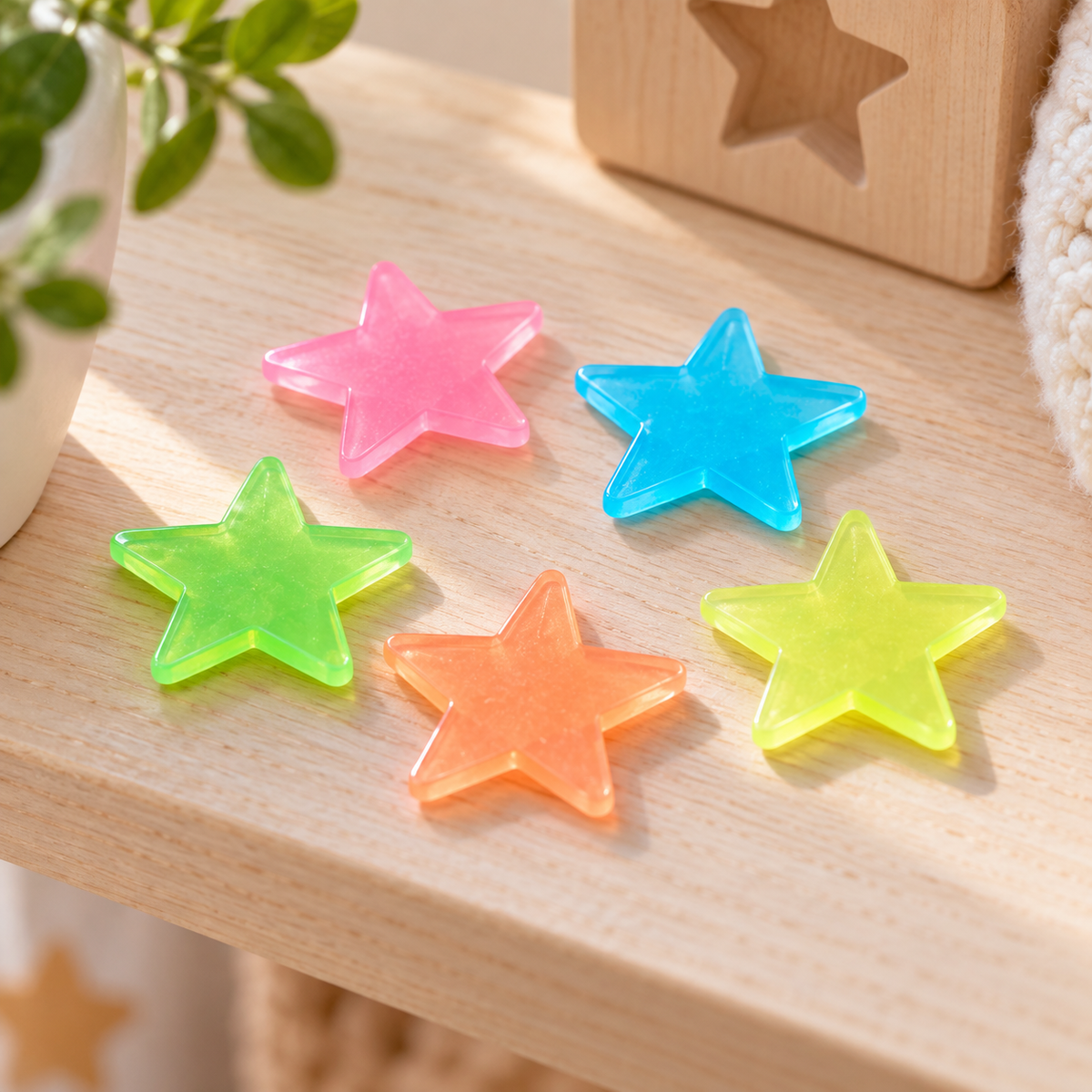 Detalle de estrellas de colores, muestra del surtido — Vendalia