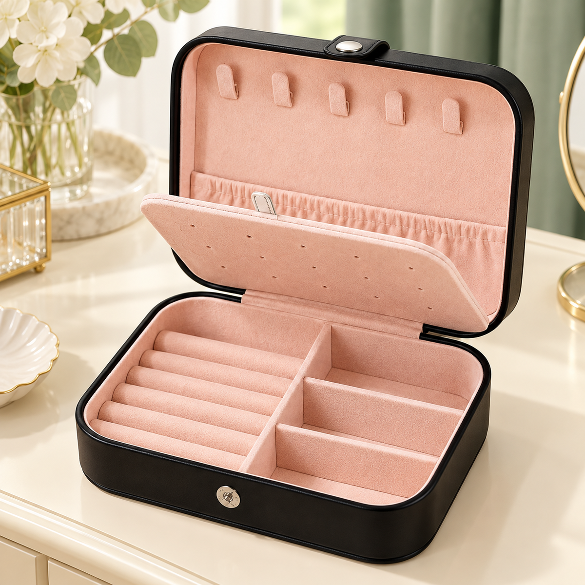 Estuche Organizador de Joyas en ambiente de hogar — Vendalia