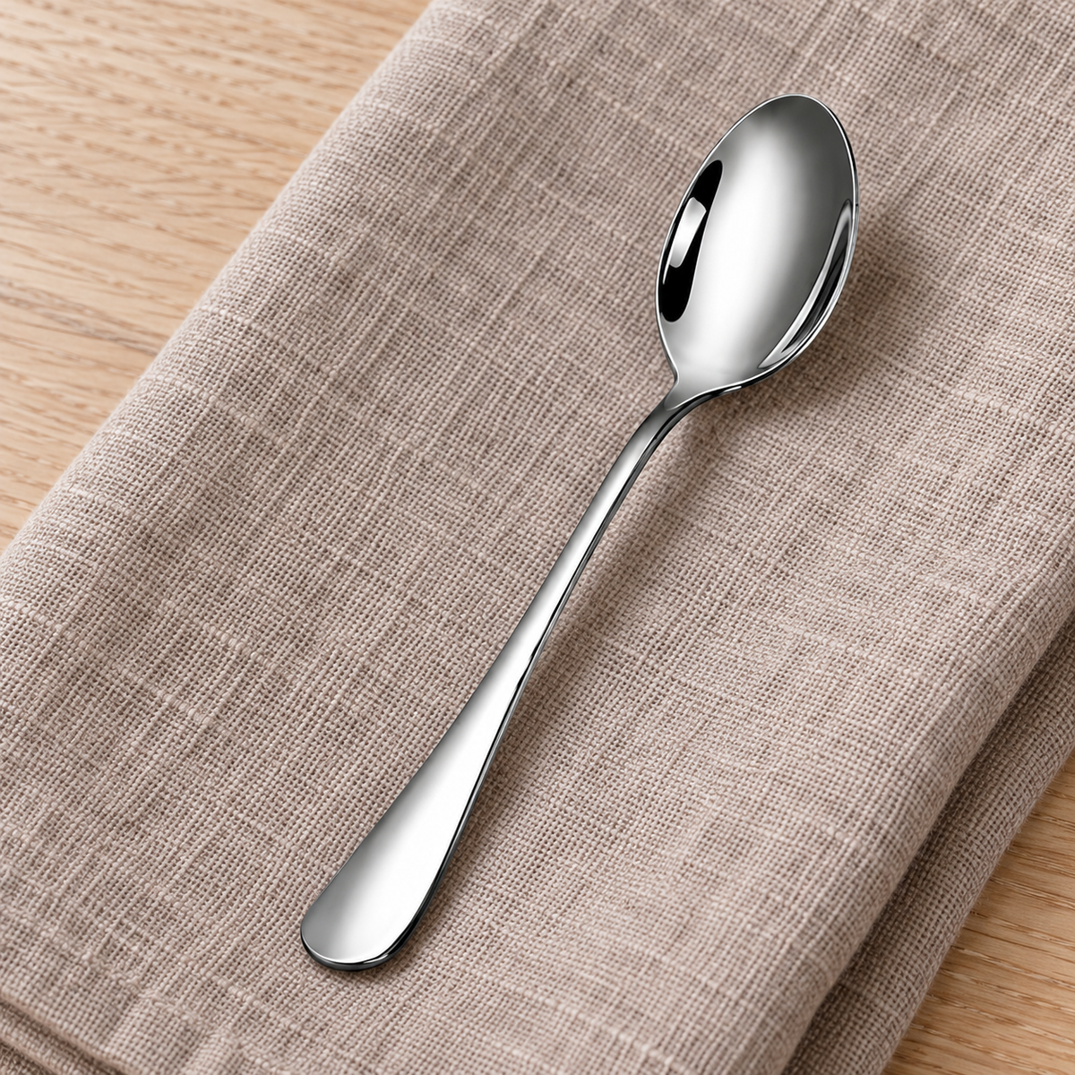 Cuchara de Mesa Acero Inoxidable en ambiente de hogar — Vendalia