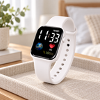 Reloj Digital color Blanco en ambiente de hogar — Vendalia