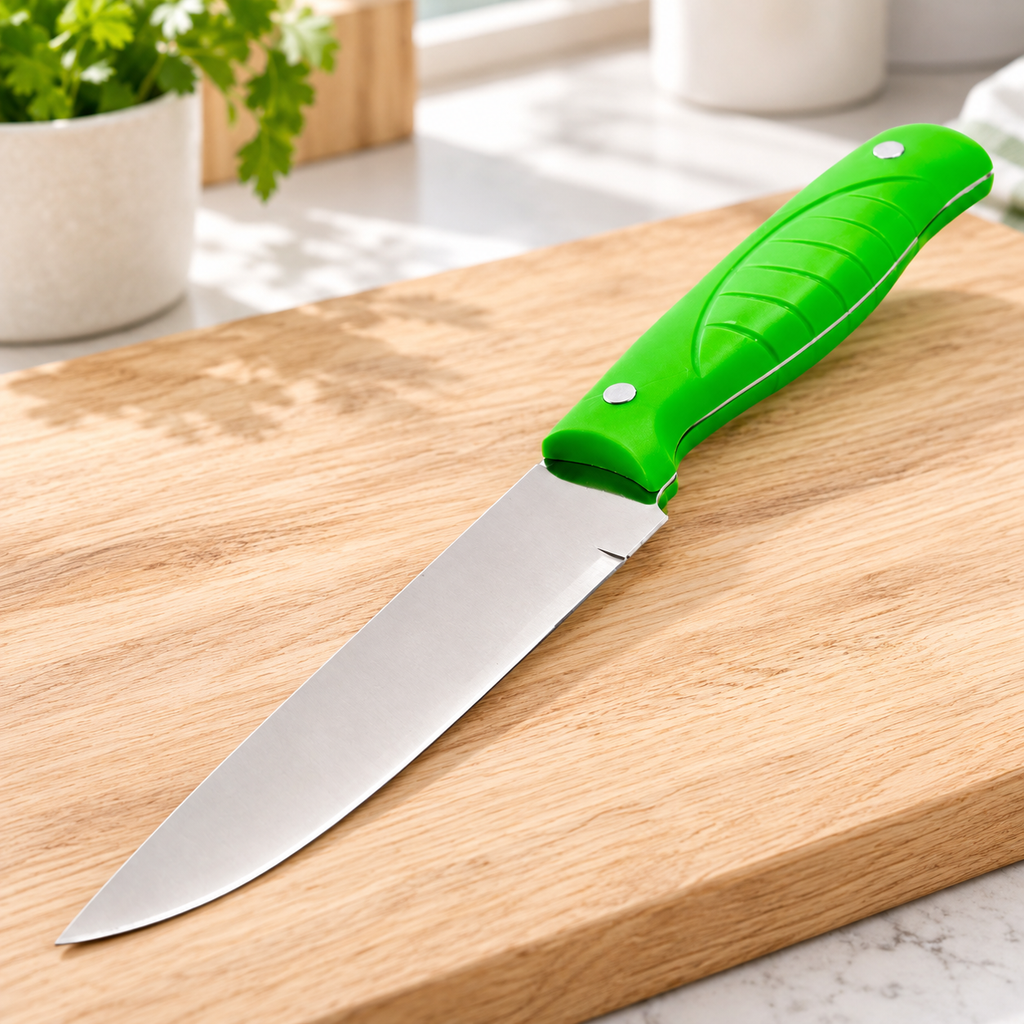 Cuchillo de Cocina con Mango Ergonómico en ambiente de hogar — Vendalia
