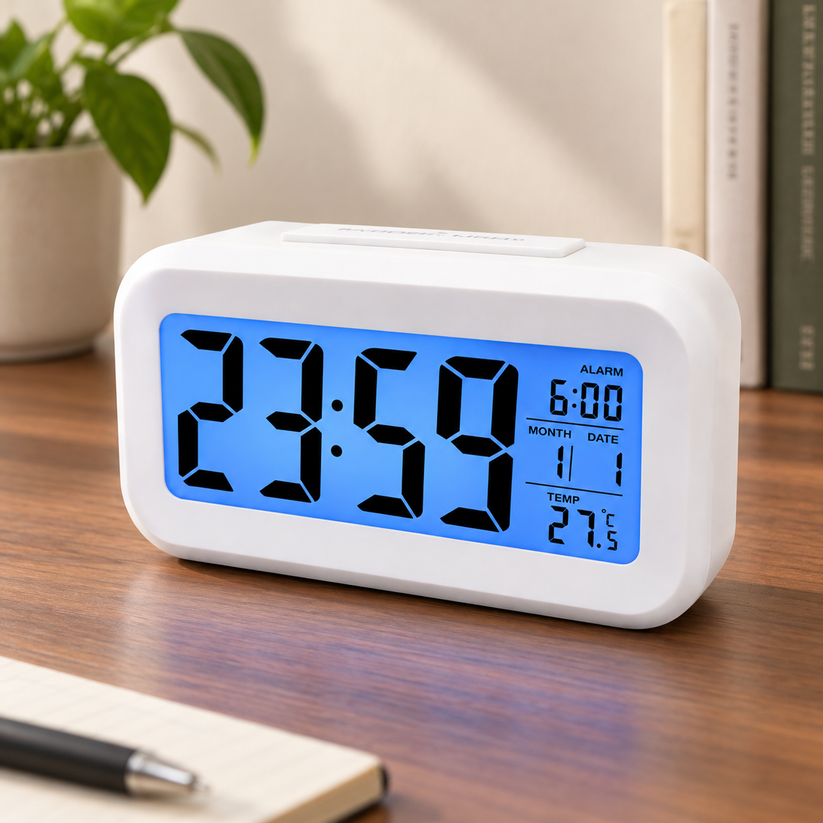 Reloj Despertador Digital en ambiente de hogar — Vendalia