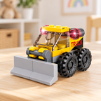 Juego Bloques de Construcción Armables para Niños en ambiente de hogar — Vendalia. La fotografía muestra un ejemplo de armado del juego de bloques.