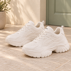 Tenis deportivo suela gruesa para Dama hueso Talla Mx 24.5 (Europea 39) VOLTIX · fotografía ambientada de Vendalia · SKU 48135