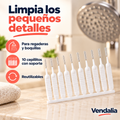 Juego de 10 cepillitos blancos tipo aguja con soporte · portada Vendalia