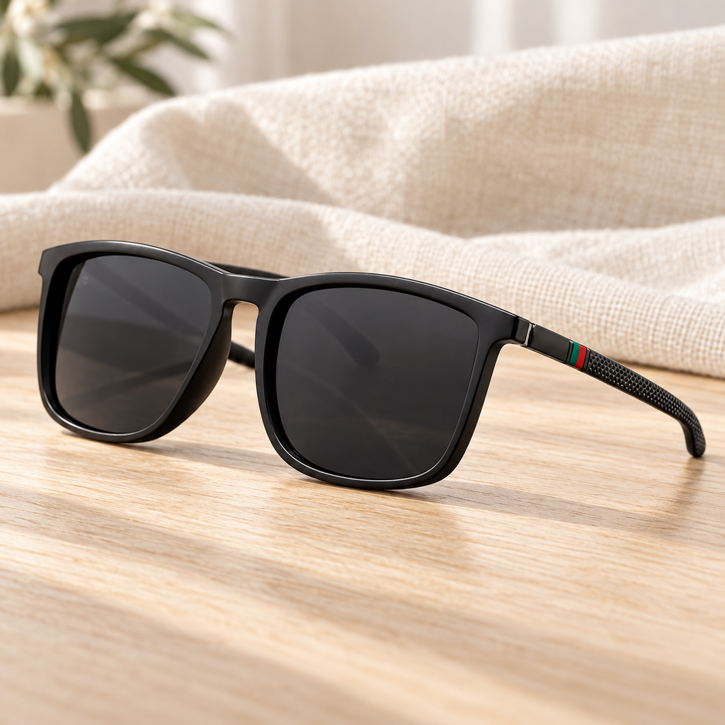 Lentes de Sol Clásicos en ambiente de hogar — Vendalia