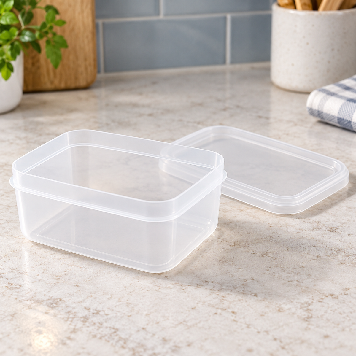 Contenedor Hermético para Alimentos 10x7 cm en ambiente de hogar — Vendalia