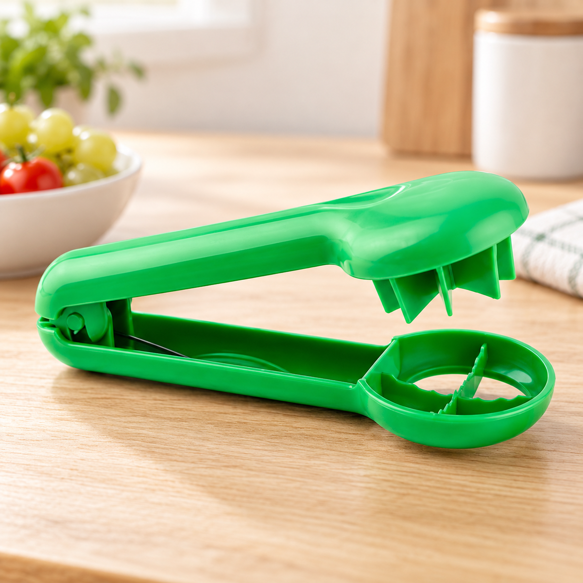 Cortador Manual de Tomates Cherry y Uvas en ambiente de hogar — Vendalia