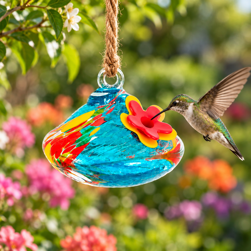 Alimentador de Colibrí Multicolor en ambiente Vendalia