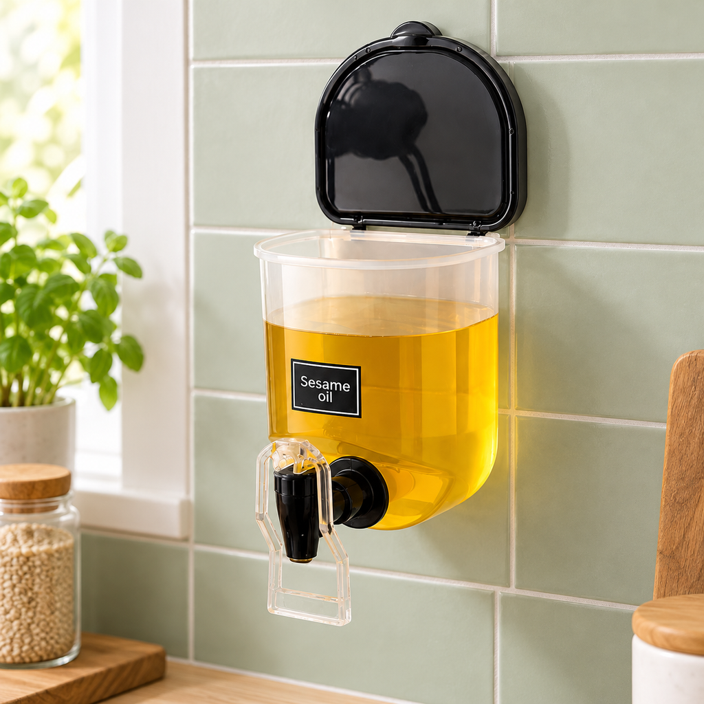 Dispensador de Líquidos de Pared con Grifo – Ideal para Cocina en ambiente de hogar — Vendalia