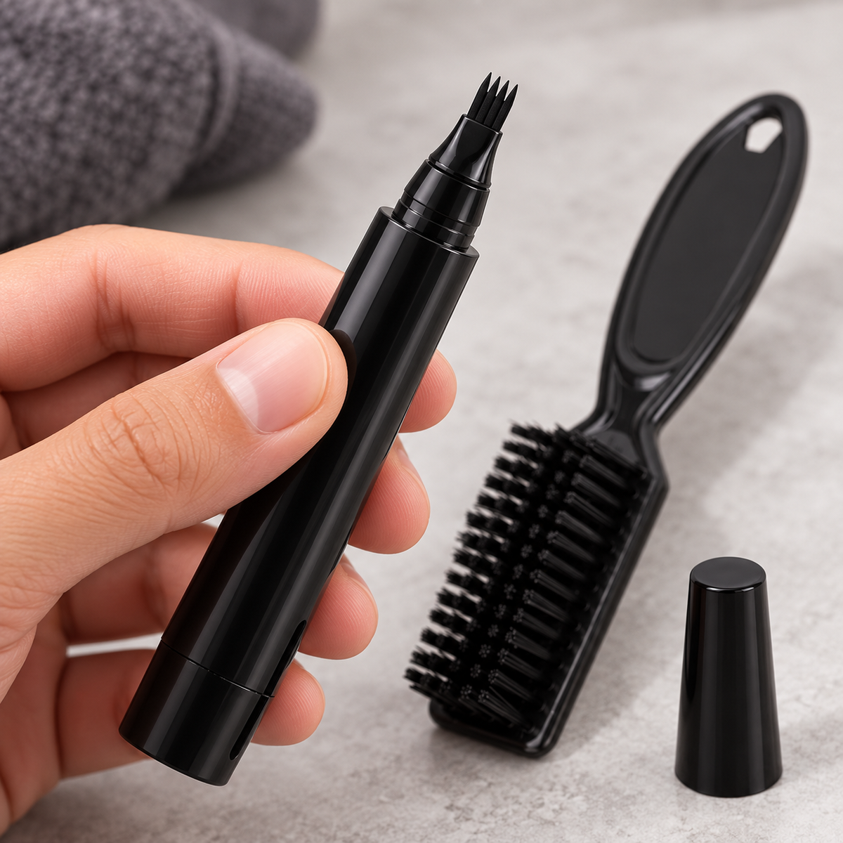 Plumón para cejas y barba — vista de detalle.