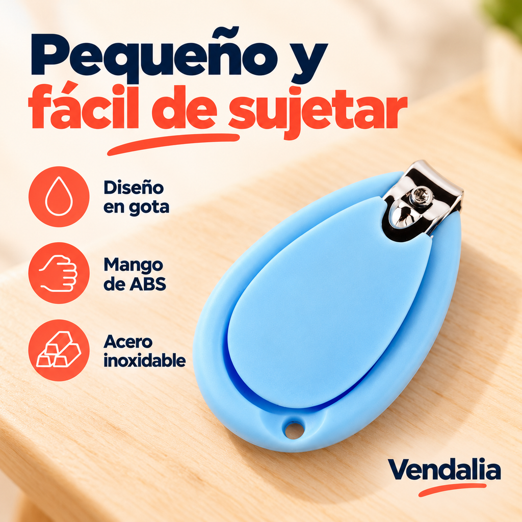 Cortaúñas ergonómico azul — portada Vendalia