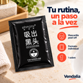 Mascarilla peel-off en sobre individual negro — portada Vendalia