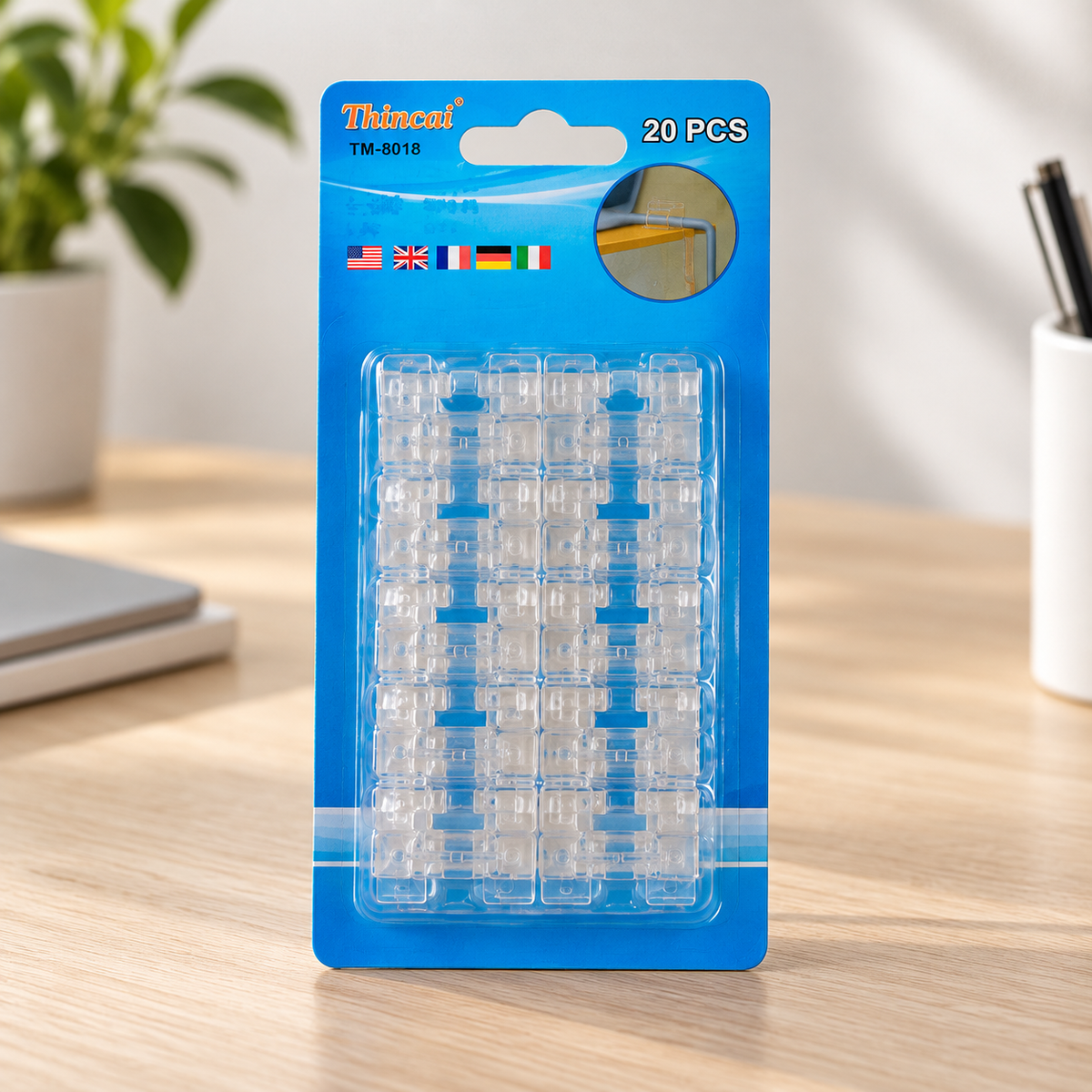 Clips Organizadores de Cable (20 piezas) en ambiente de hogar — Vendalia