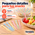 Mini tenedores surtidos en colores pastel — Presentación Vendalia