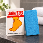 Lima Exfoliante de Pies Azul en ambiente de hogar — Vendalia